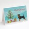 Caroline&#x27;s Treasures Black and Tan Chorkie Christmas Tree Greeting Cards and Envelopes Pack of 8